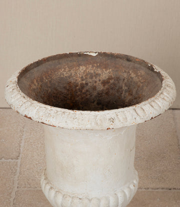 Pair of 19th Century French Cast Iron Campana Urns