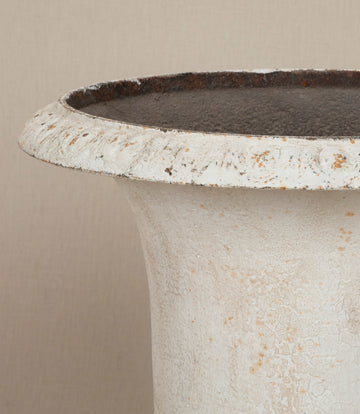 Pair of 19th Century French Cast Iron Campana Urns