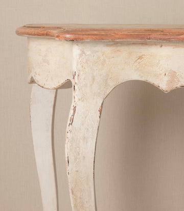 Pair of 20th Century French Painted Console Tables in Louis XV Style