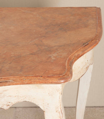 Pair of 20th Century French Painted Console Tables in Louis XV Style