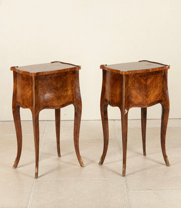Pair of Late 18th Century French Inlaid Kingwood Bedside Tables