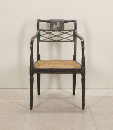 Regency Period Open Armchair in Original Paint