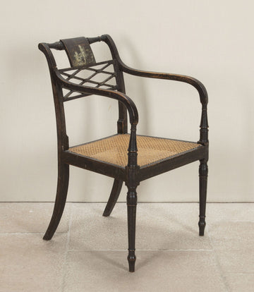 Regency Period Open Armchair in Original Paint