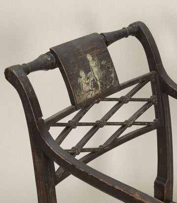 Regency Period Open Armchair in Original Paint