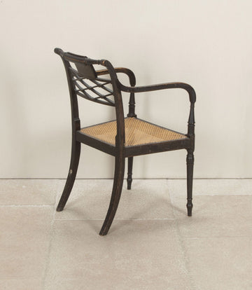 Regency Period Open Armchair in Original Paint
