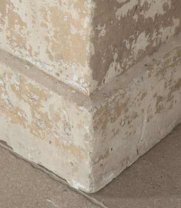 Set of Four 19th Century French Cast Iron Urns on 19th C Stone Plinths