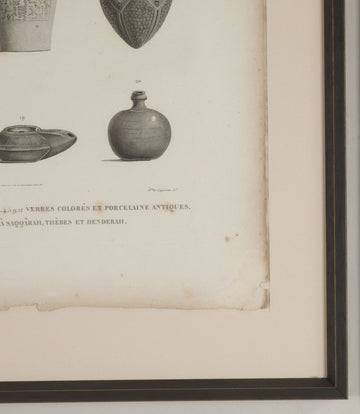 Set of Six Early 19th Century Framed First Edition Prints from 'Description de L'Egypte'