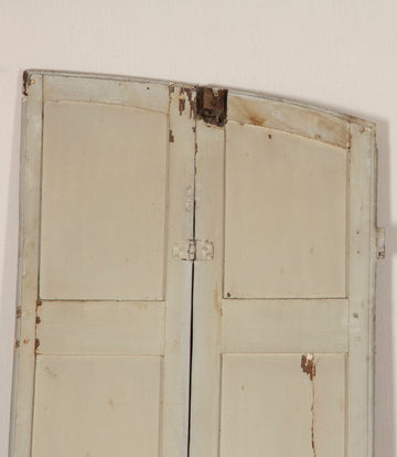 Two Pairs of 19th Century French Painted Panelled Folding Shutters