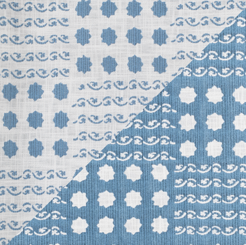 Campobello Performance Fabric (Reversible) Summer Blue