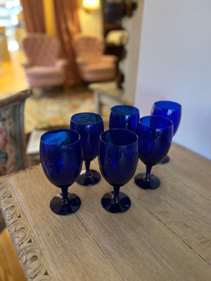 Blue Water Glasses (set of 6)