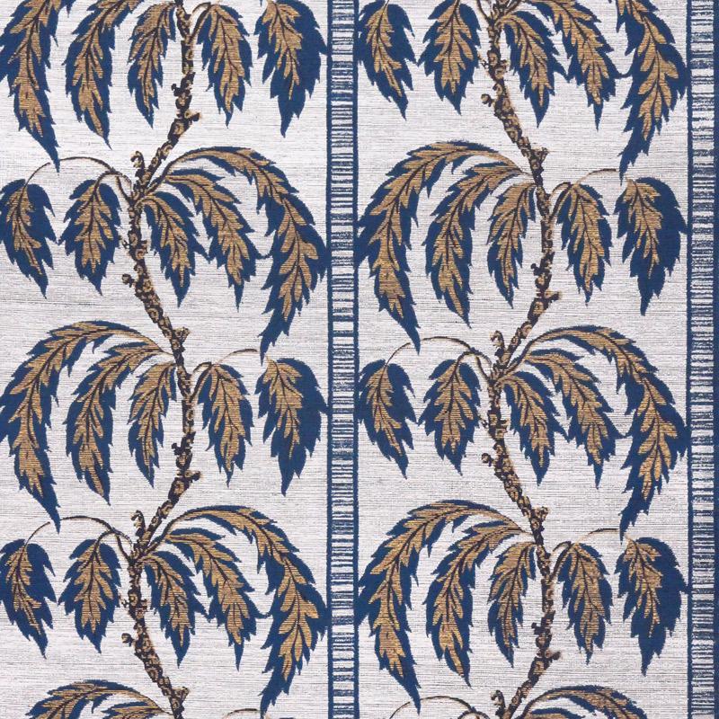Palms Metallic Grasscloth - Sister Parish color-name:Indigo Gold