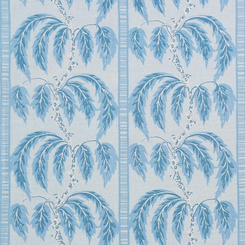 Palms Fabric - Sister Parish color-name:Caribbean Blue