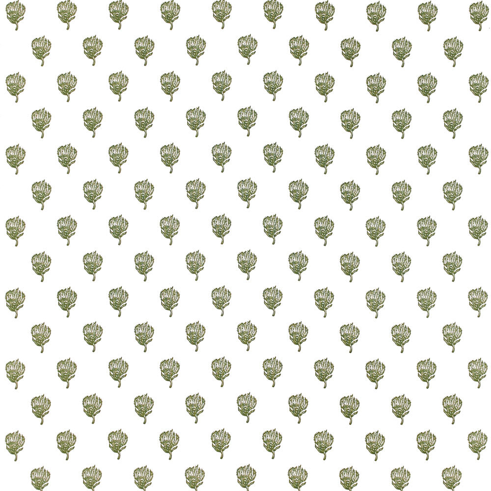 Petite Skukusa Fabric Leaf Green Leaf green